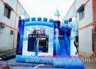 Frozen Inflatable Bouncy Castle Commercial 18Oz PLATO PVC Tarpaulin Material