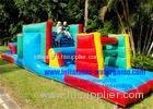 Professional 32FT Childrens Inflatable Obstacle Course Durable Digital / Silk Printing