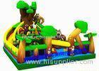 Large Jungle Inflatable Fun City Outdoor / Indoor Playground With Bouncy Castle