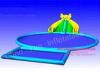 9M Elephant Slide Inflatable Water Fun With 20M Dia Swimming Pool