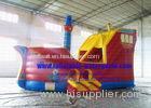 Giant Red 9ML Pirate Inflatable Water Slide For Outdoor Rental Business