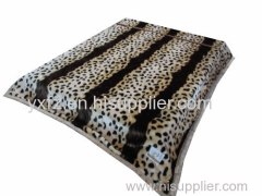 DK brown color point design raschel blankets