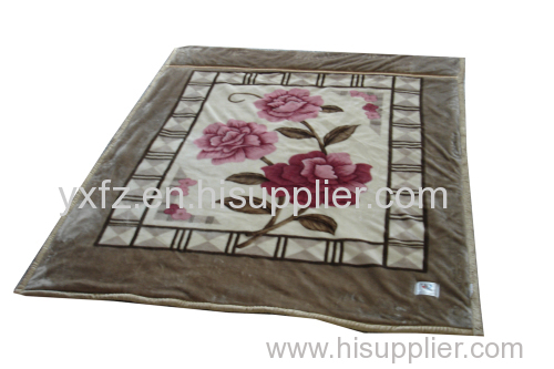 maroon color raschel 2sides blankets