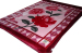 maroon color raschel 2sides blankets