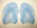 Custom Swimming Hand Paddles T - Blue Silicone Swim Gloves for Adult Unisex