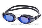 3 Size Selection Nose Bridge Mirrored Swim Goggles Colorful Lenses Silicone Strap