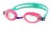 Pro Anti Fog Swimming Goggles With Transparent Lens Pink Gasket Green Strap
