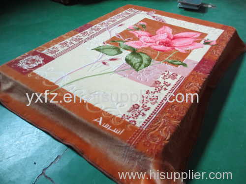 flower design 200*240cm raschel blankets