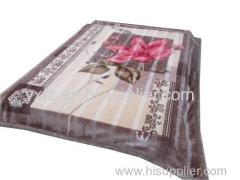 flower design 200*240cm raschel blankets