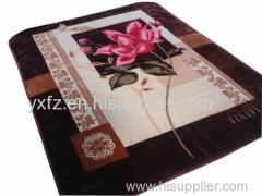 flower design 200*240cm raschel blankets