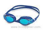 Bule Logo Printed Silicone Swimming Goggles Watertight Anti Fog Mirror Coating