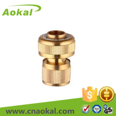 3/4" brass hose connector with stop