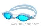 Transparent T - Blue Lenses Adult Swim Goggles For Swimming Competition
