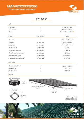 HDPE geocell for construction