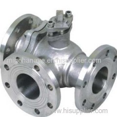 Cast Steel Three-way Ball Valve