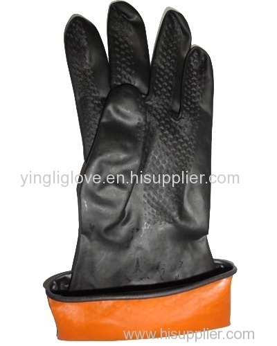 Industrial rubber safety gloves
