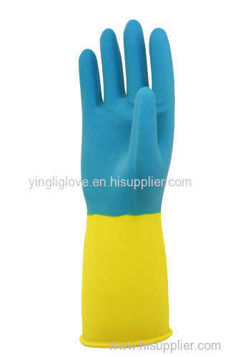 Rough heavy duty safety rubber gloves