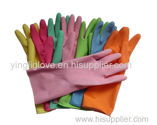Household kitchen cleaning rubber gloves