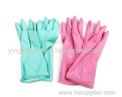 Yellow color cleaning latex Gloves