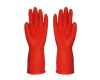 Red color cleaning rubber gloves