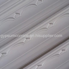 pure white gypsum plaster cornice