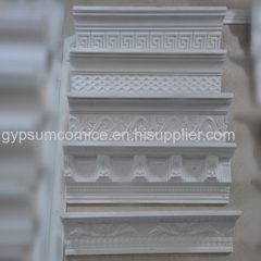 Gypsum building material cornice