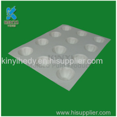 Food-Grade Sugarcane Bagasse Pulp Molded Chocolate Insert Trays Packaging