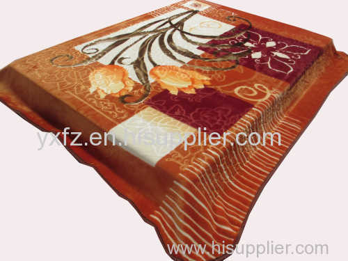 light camel color 2*2.4m warp knitting blankets