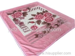 yellow brown color warp knitting type blankets