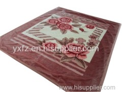 yellow brown color warp knitting type blankets