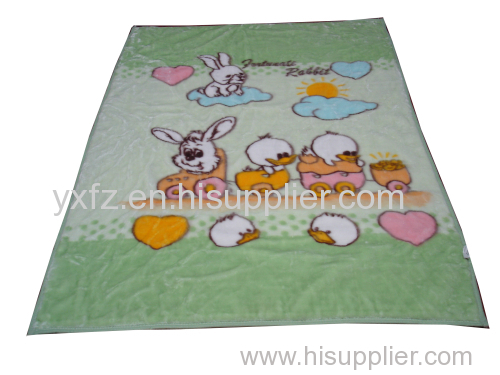 Child design weft knitting blankets