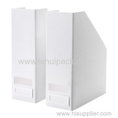 A4 size paper box magazine holder offset printing solid color avaliable for magazine storage