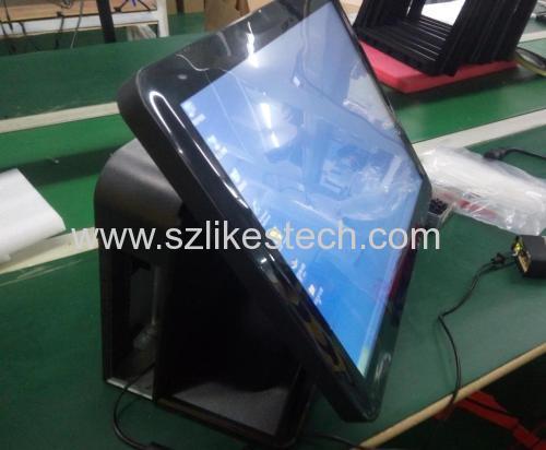 15 Inch TFT-LED Touch Screen Computer All in one pos system with 8-digital LED customer display