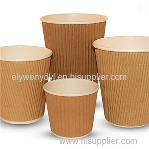 Customizable Takeout Brown kraft Paper Water Coffee Milk Cups Flexo Printing