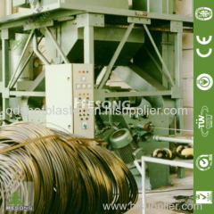 Industrial Surface Blast Cleanling Equipment Double Station Coiled Wire Shot Blasting Machine