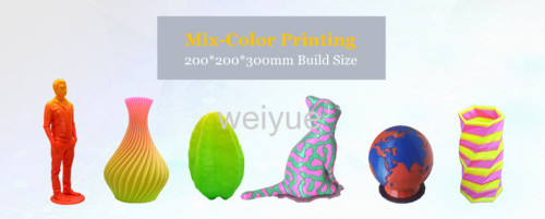FDM Desktop Mix Color Printign 3D Printer Machine