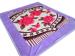 light purple pink color raschel blankets