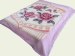 light purple pink color raschel blankets