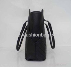 PU fabric black handbag for lady