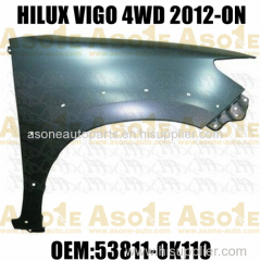 Pick-Up Truck VIGO 4WD 2012-ON Front Fender With Flare Hole Without Side Lamp Hole OEM 53812-0K110/53811-0K110