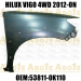 Pick-Up Truck VIGO 4WD 2012-ON Front Fender With Flare Hole Without Side Lamp Hole OEM 53812-0K110/53811-0K110