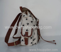 Fashion ladies canvas fabric backpack