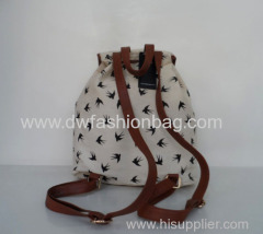 Ladies canvas fabric backpack