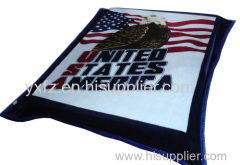 eagle color white weft knitting blankets