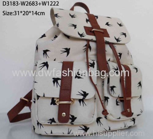 Backpack for lady /Fashion canvas bag