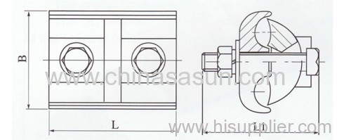 Aluminum clamp series for power cable
