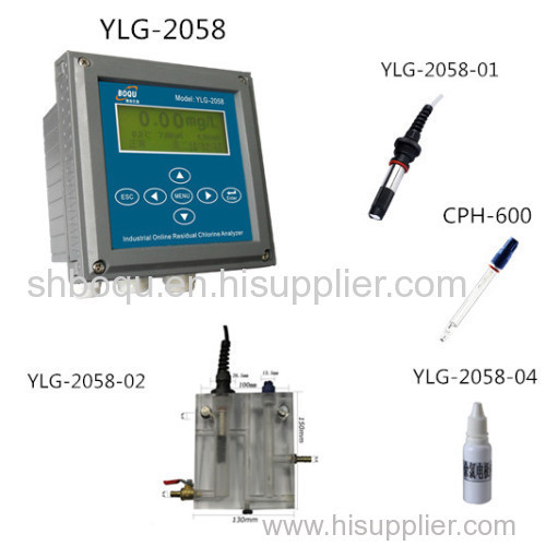 Industrial Online digital Residual Chlorine Analyzers meter and sensor