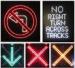 SMD Road LED Lane Control Signs Color Configuration Red Cross / Green Arrows