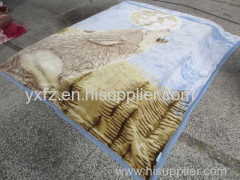 light blue wolf design 3.5KG blankets