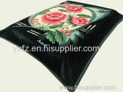 DK green double sides weft knitting blankets
